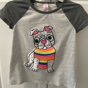 Justice sequins dog shirt